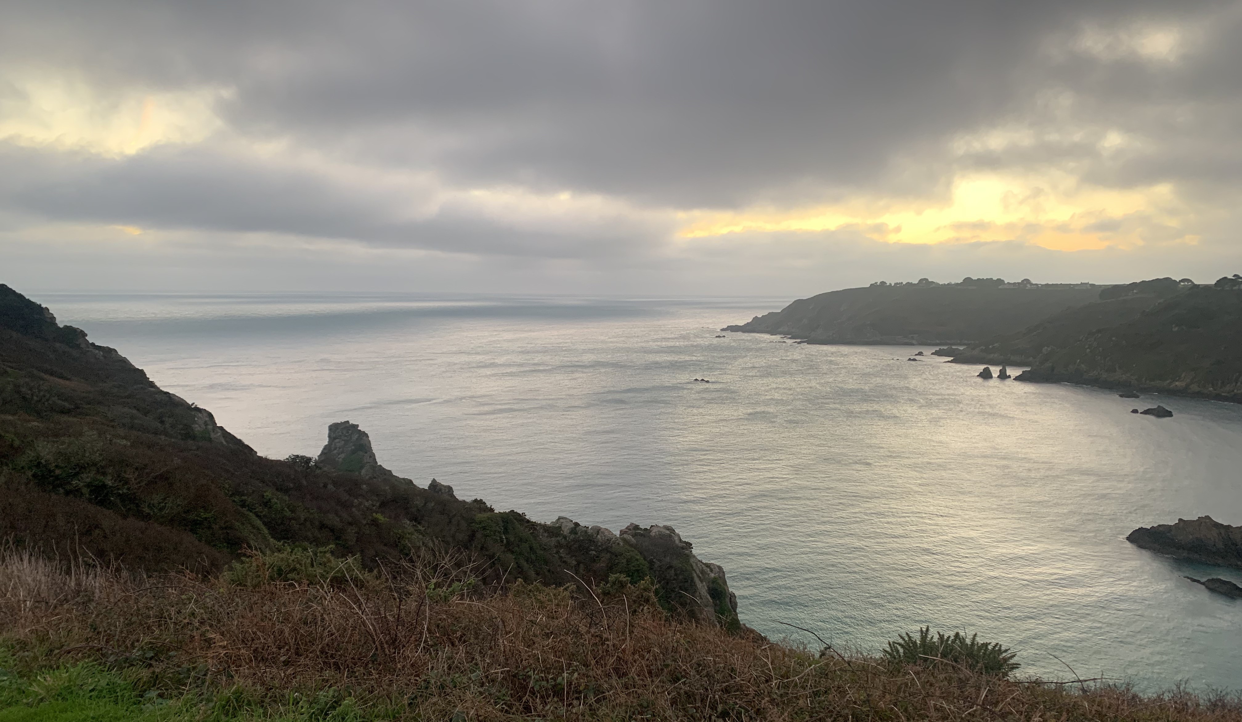 Relaxing sandy Guernsey beach